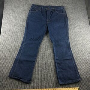 Vintage Dee Cee Brand Mens Dark Wash Denim Jeans Made in USA Blue 38x30